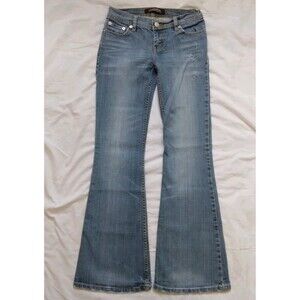 London Jean Lightly Distressed Flare Low Rise 90s Y2K Womens Size 0